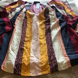 Lane Bryant Pink and Yellow Patterned Top